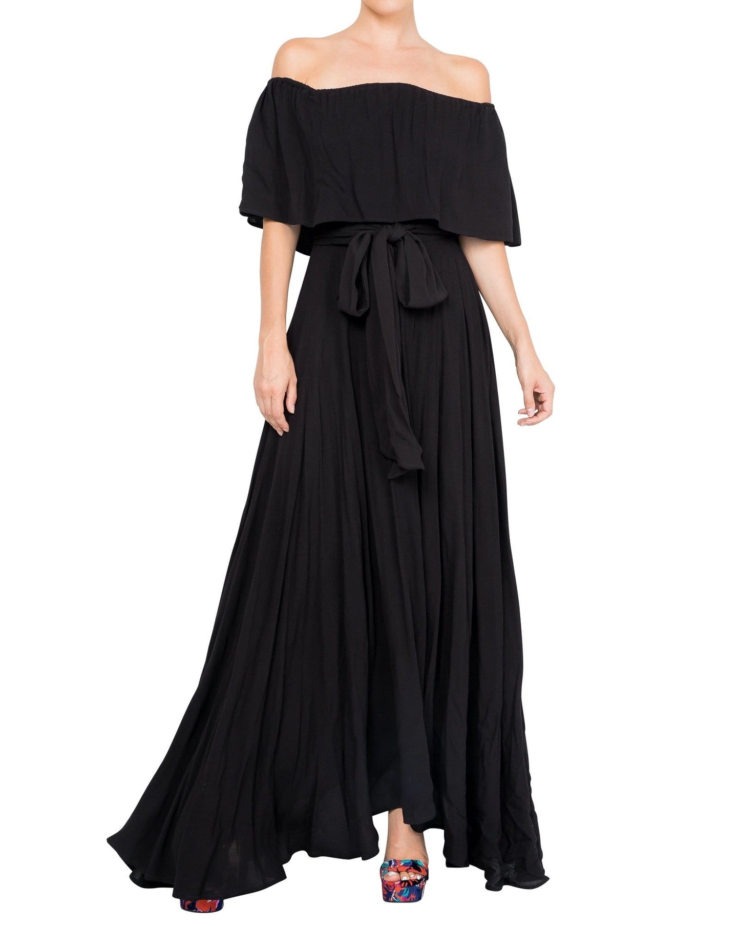 Morning Glory Maxi Dress - Black by Meghan Fabulous