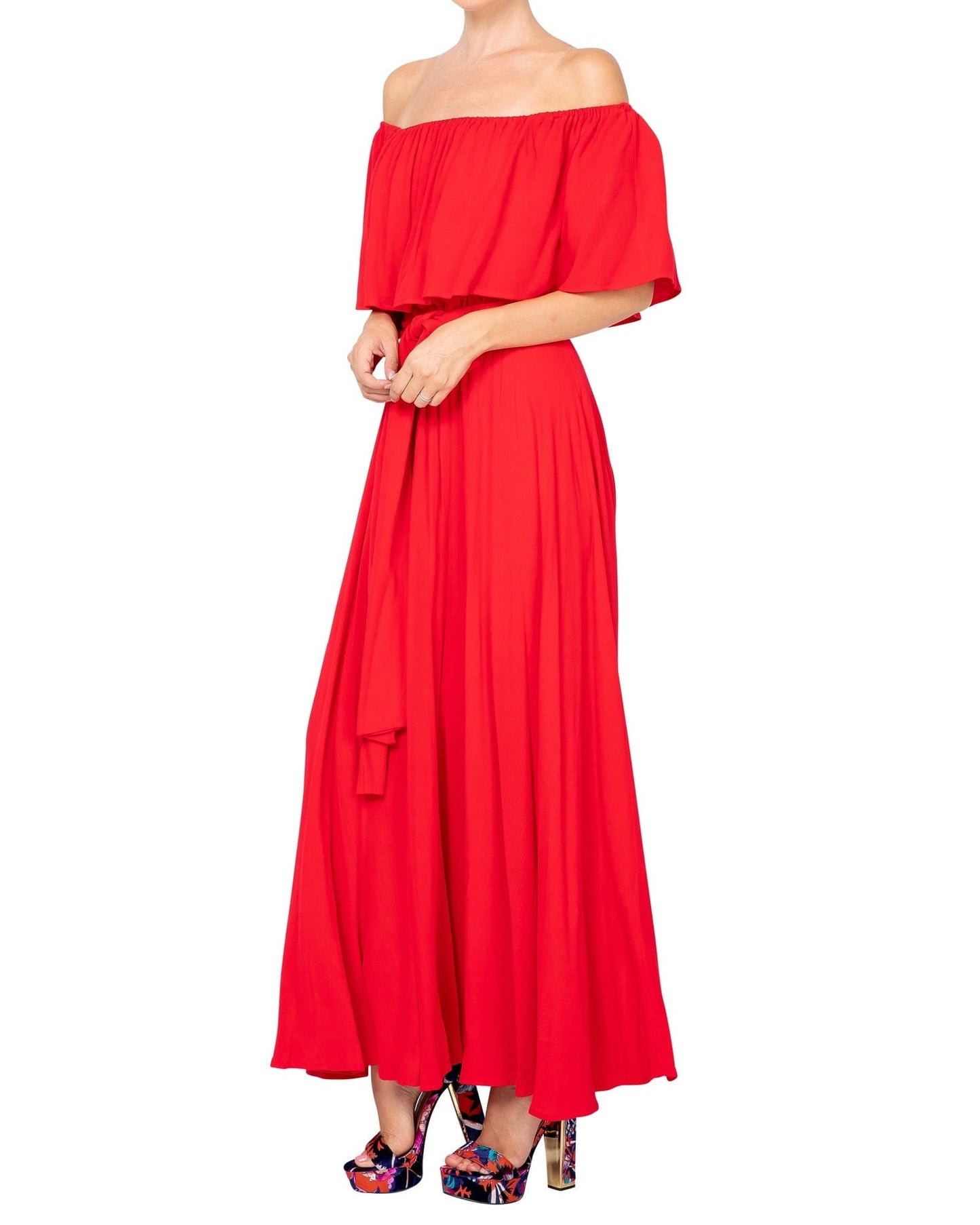 Morning Glory Maxi Dress - Cherry by Meghan Fabulous