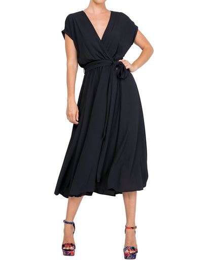 Jasmine Midi Dress - Black by Meghan Fabulous