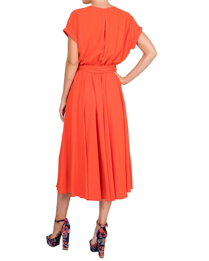 Jasmine Midi Dress - Flame by Meghan Fabulous