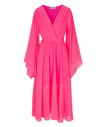 Sunset Midi Dress - Neon Pink by Meghan Fabulous