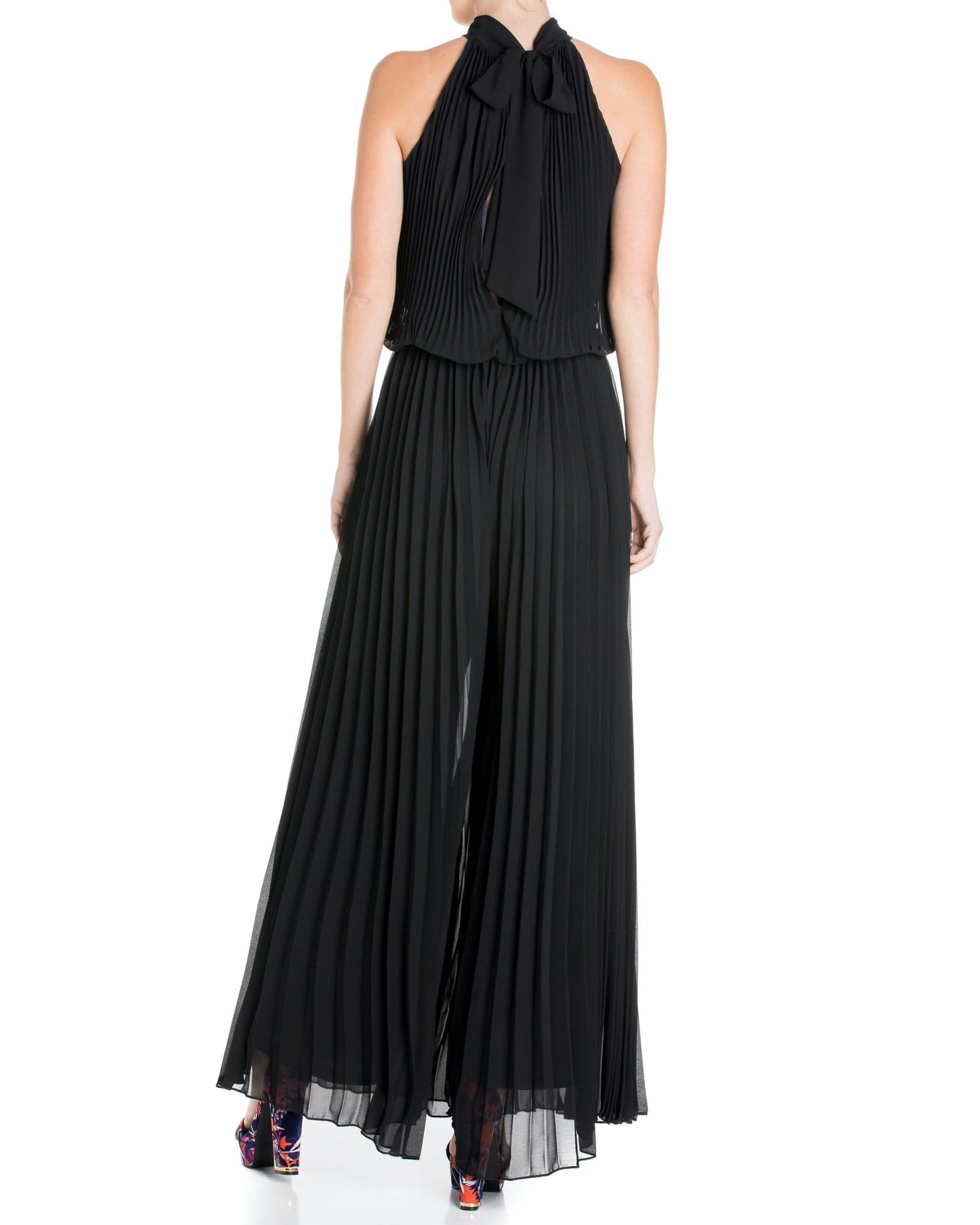 Wild Orchid Pleat Jumpsuit - Black by Meghan Fabulous