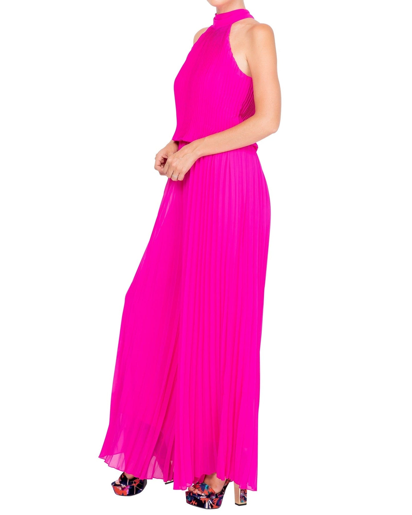 Wild Orchid Pleat Jumpsuit - Magenta by Meghan Fabulous