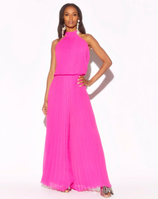 Wild Orchid Pleat Jumpsuit - Magenta by Meghan Fabulous