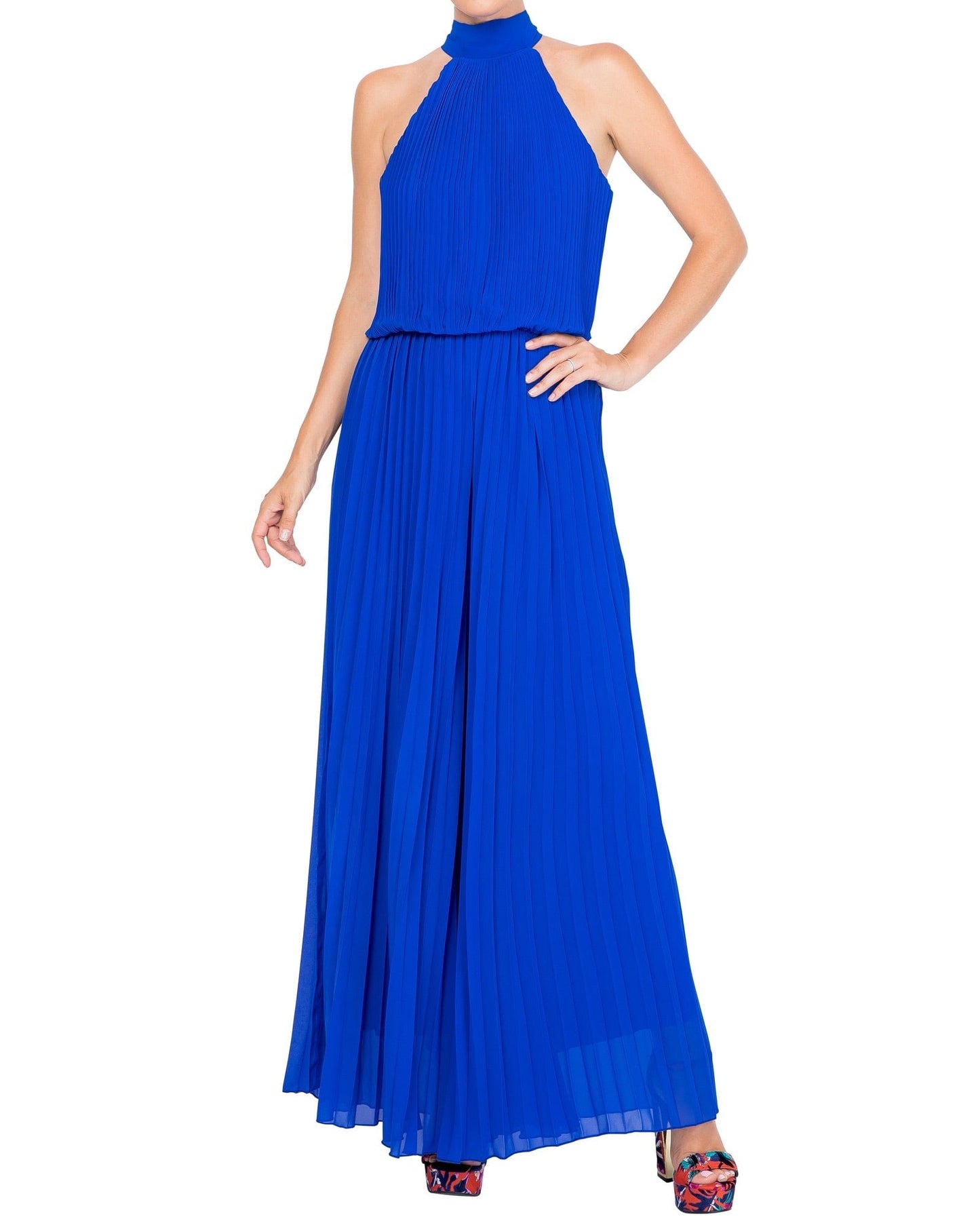 Wild Orchid Pleat Jumpsuit - Royal by Meghan Fabulous