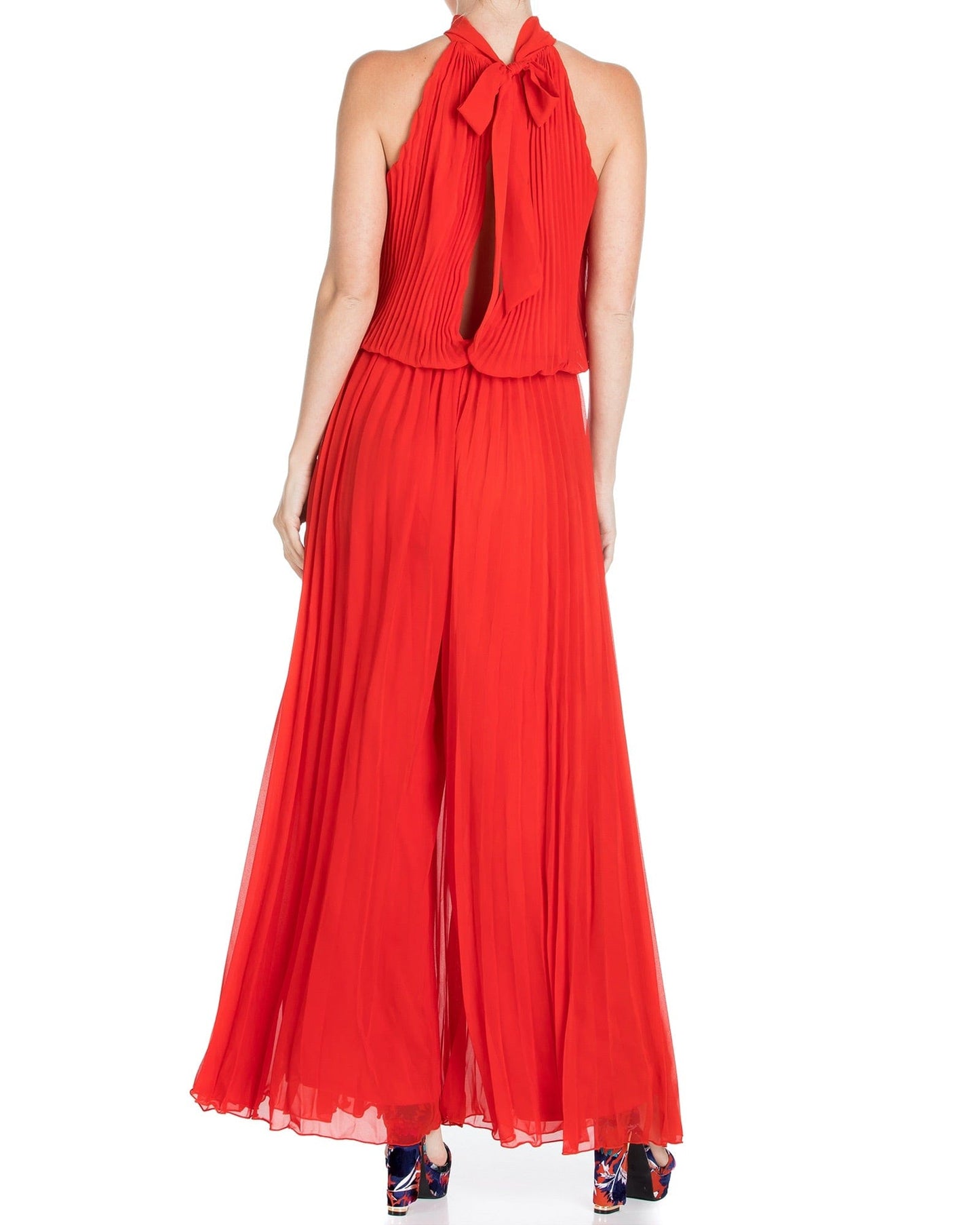 Wild Orchid Pleat Jumpsuit - Tomato by Meghan Fabulous