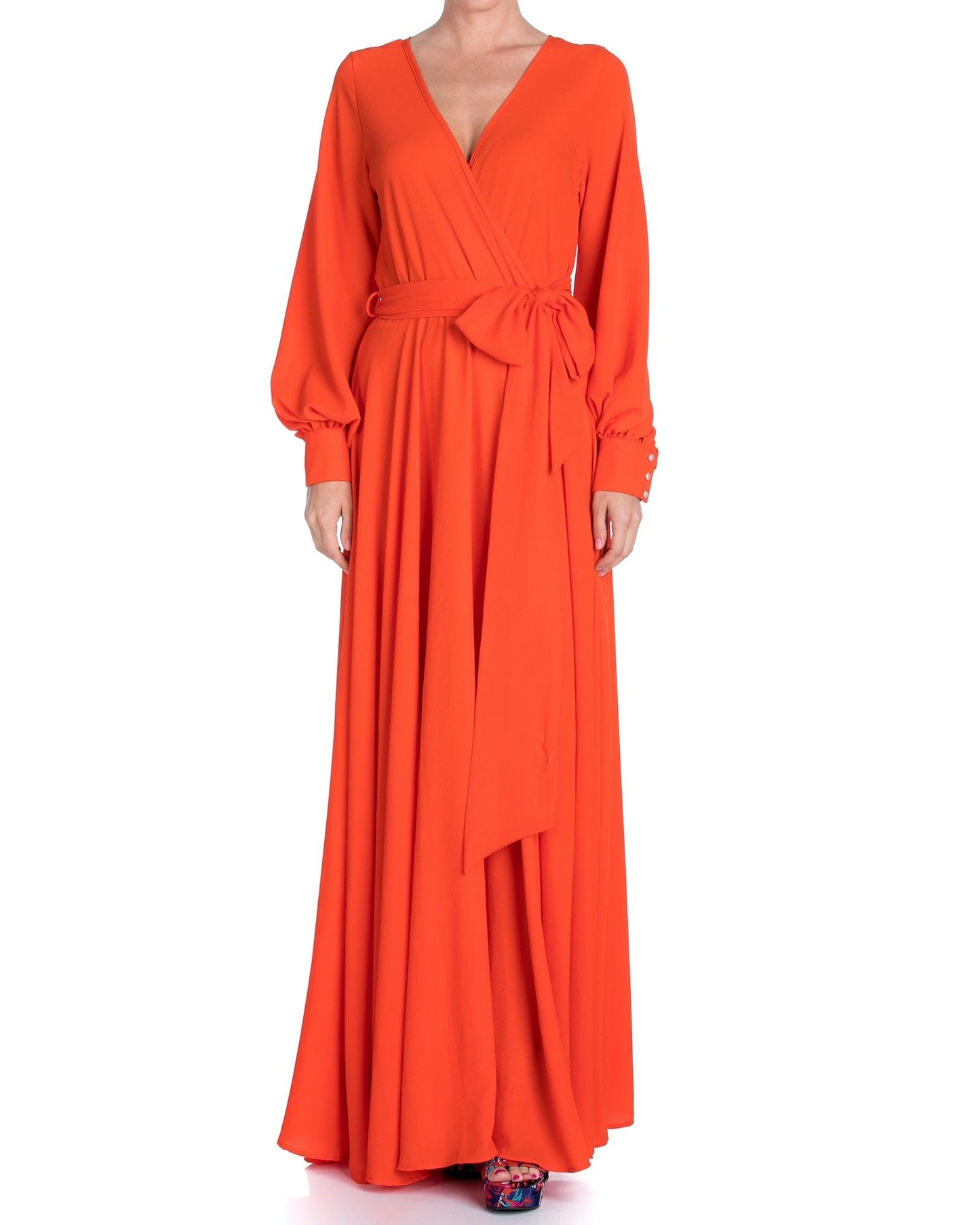 LilyPad Maxi Dress - Flame by Meghan Fabulous