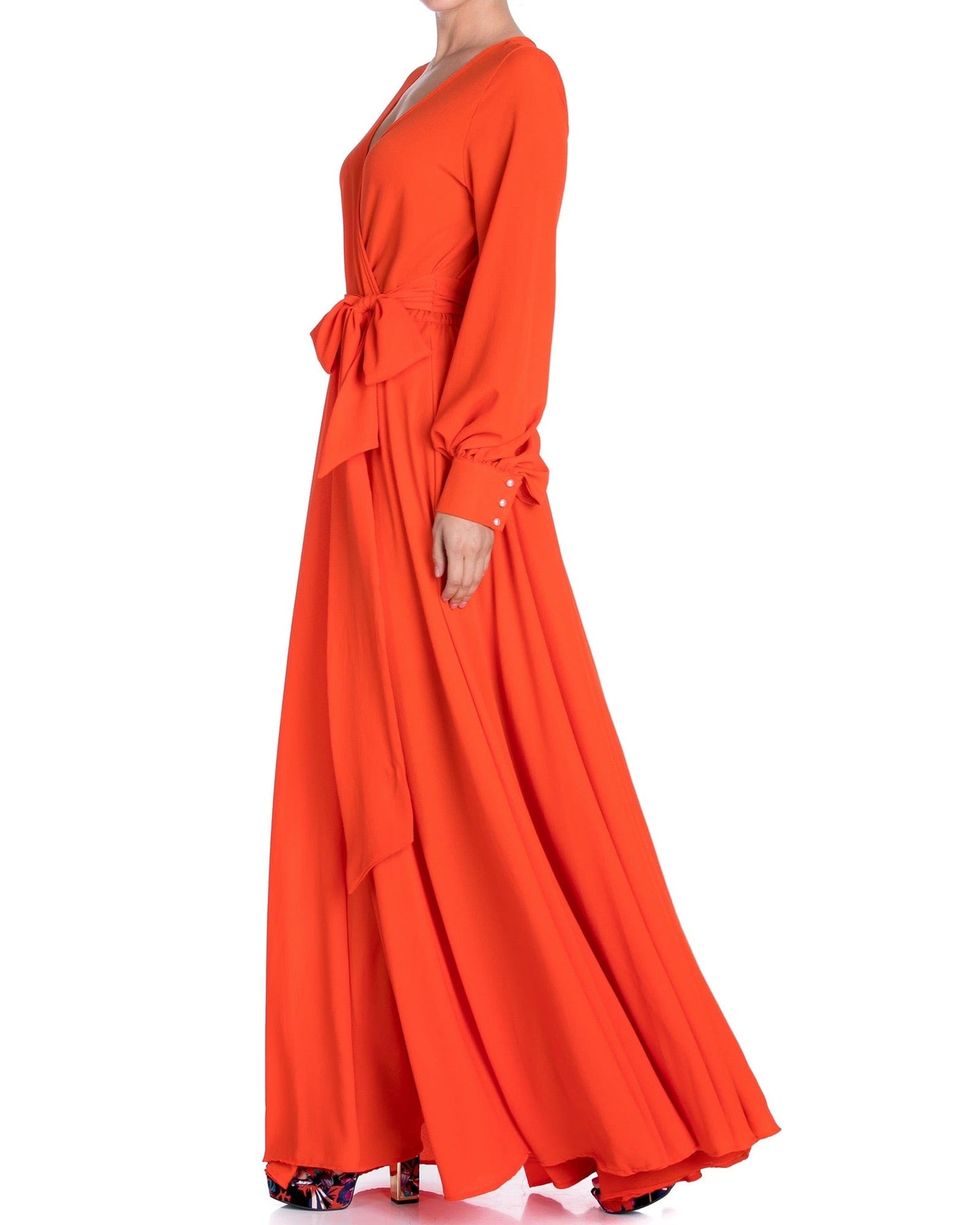 LilyPad Maxi Dress - Flame by Meghan Fabulous