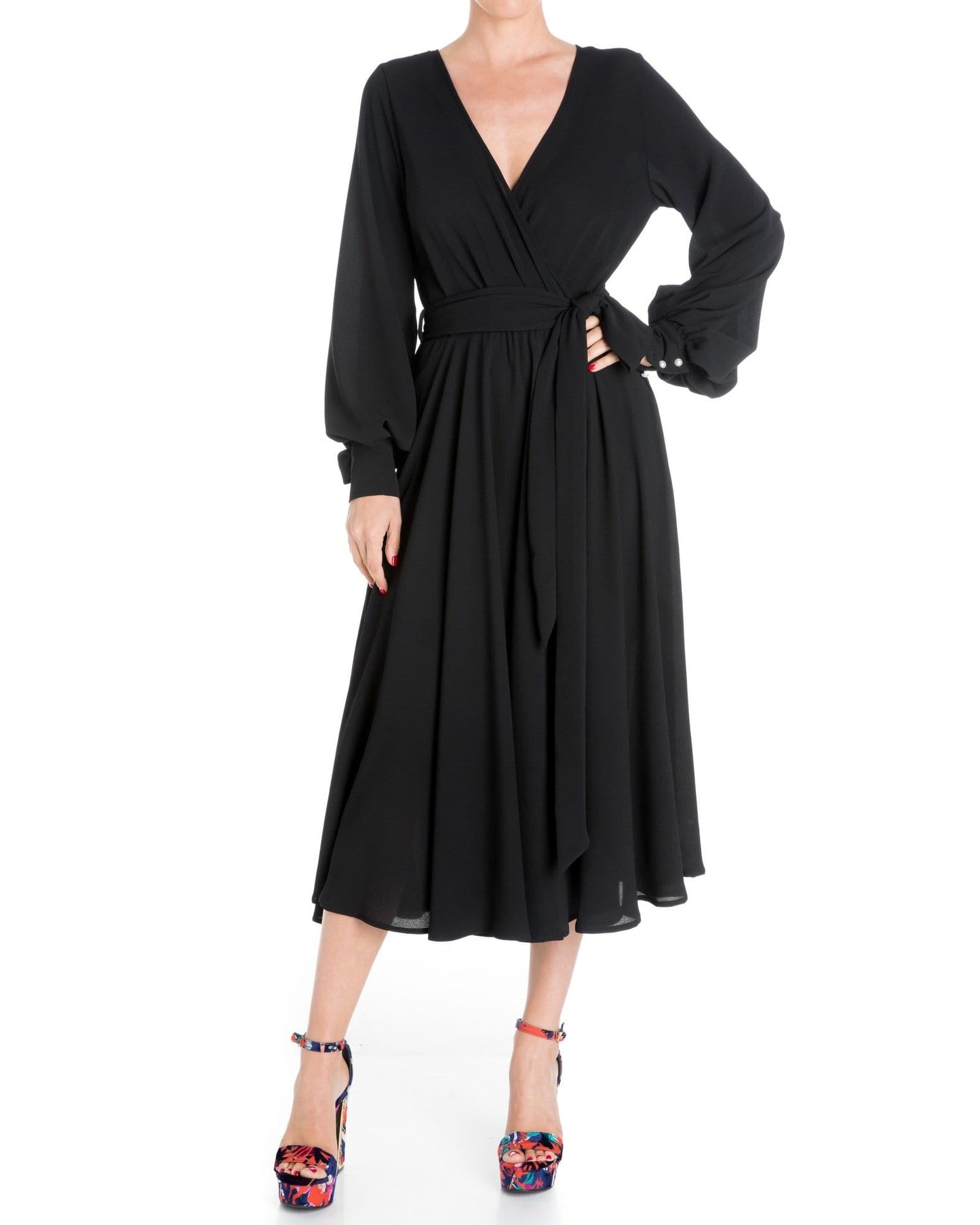 LilyPad Midi Dress - Black by Meghan Fabulous