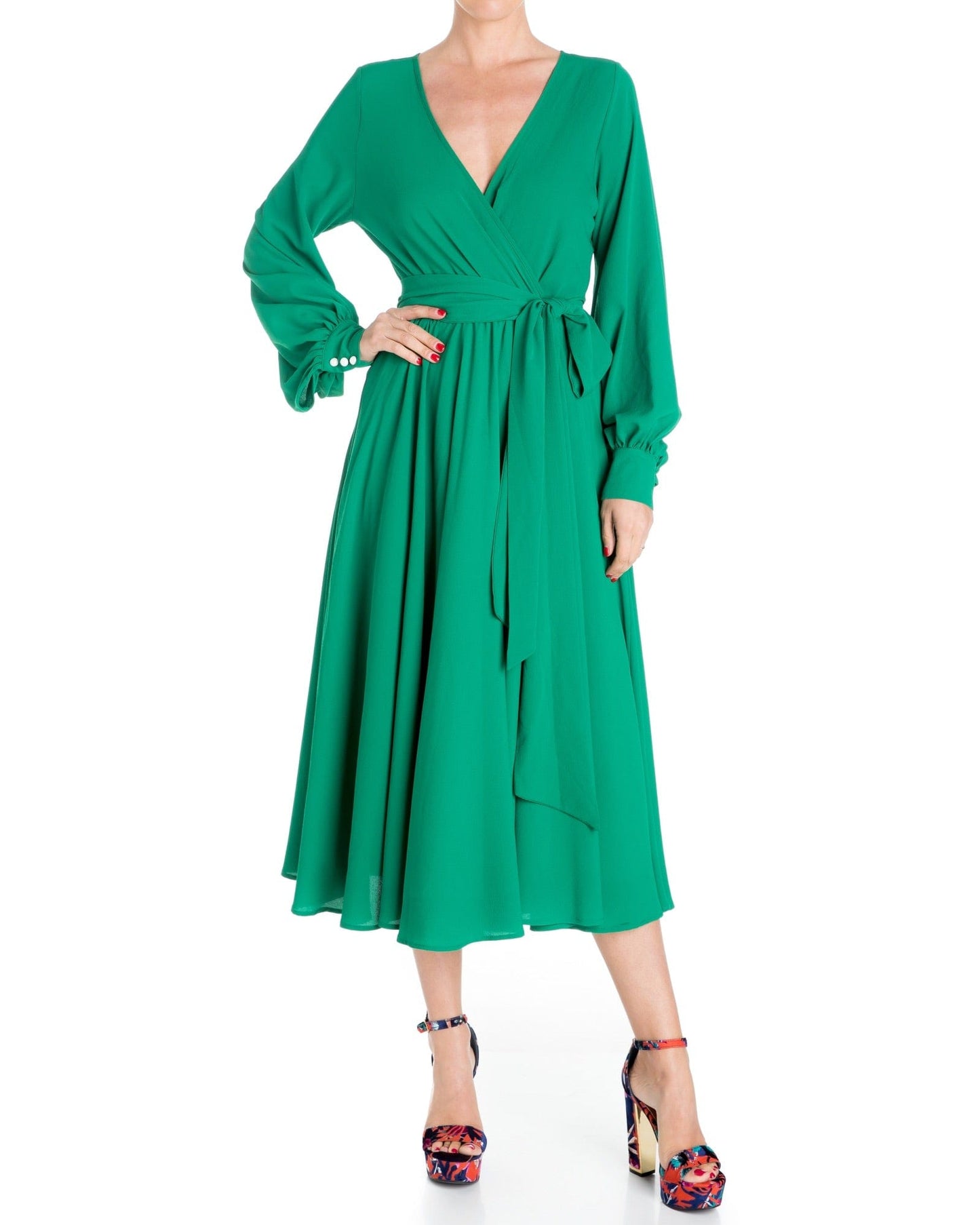 LilyPad Midi Dress - Emerald by Meghan Fabulous