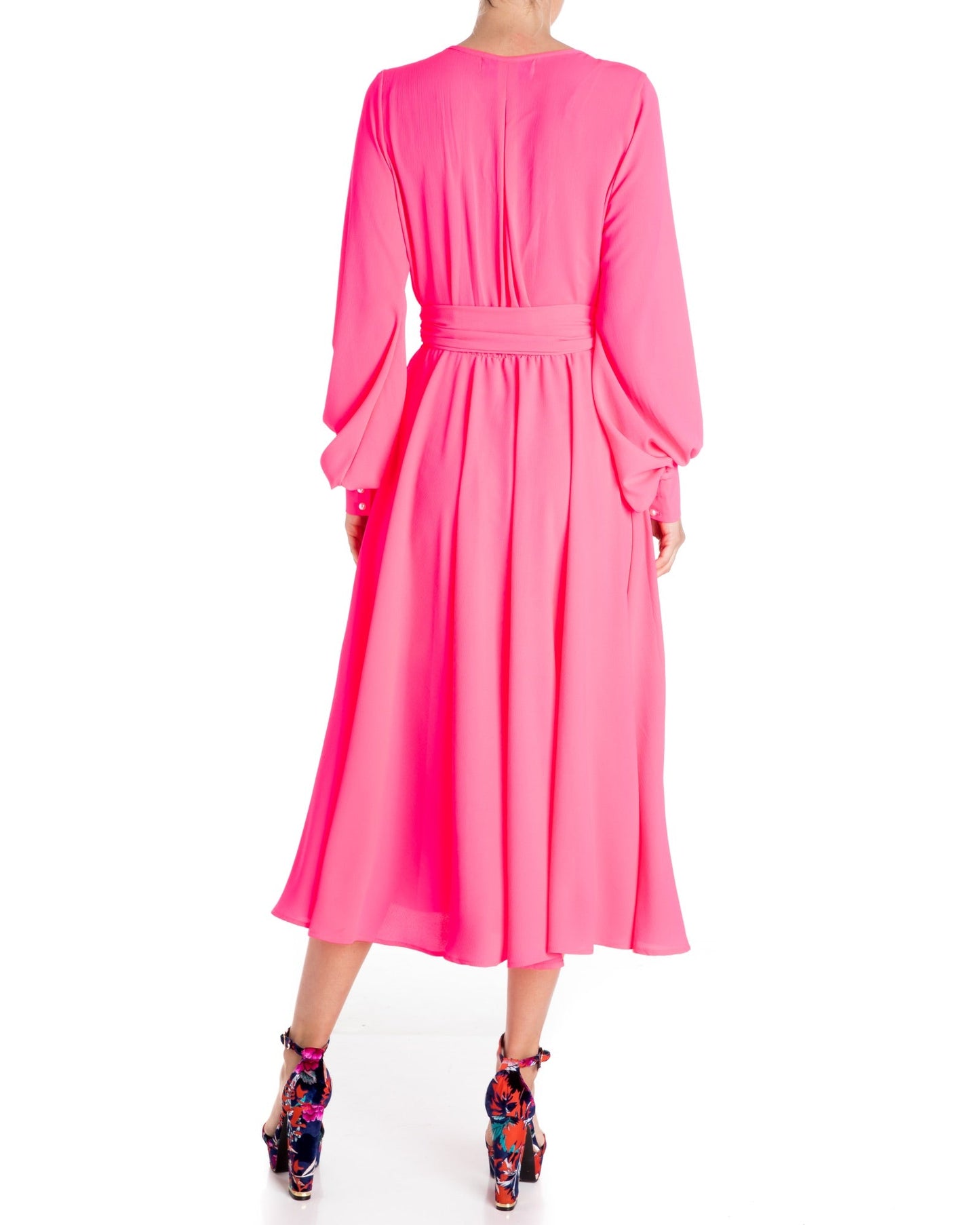 Venus Midi Dress - Neon Pink by Meghan Fabulous