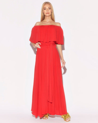 Morning Glory Maxi Dress - Cherry by Meghan Fabulous