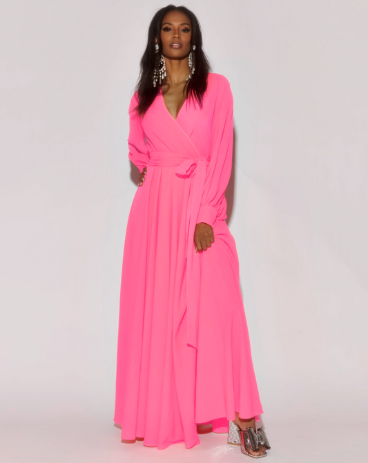 LilyPad Maxi Dress - Neon Pink by Meghan Fabulous