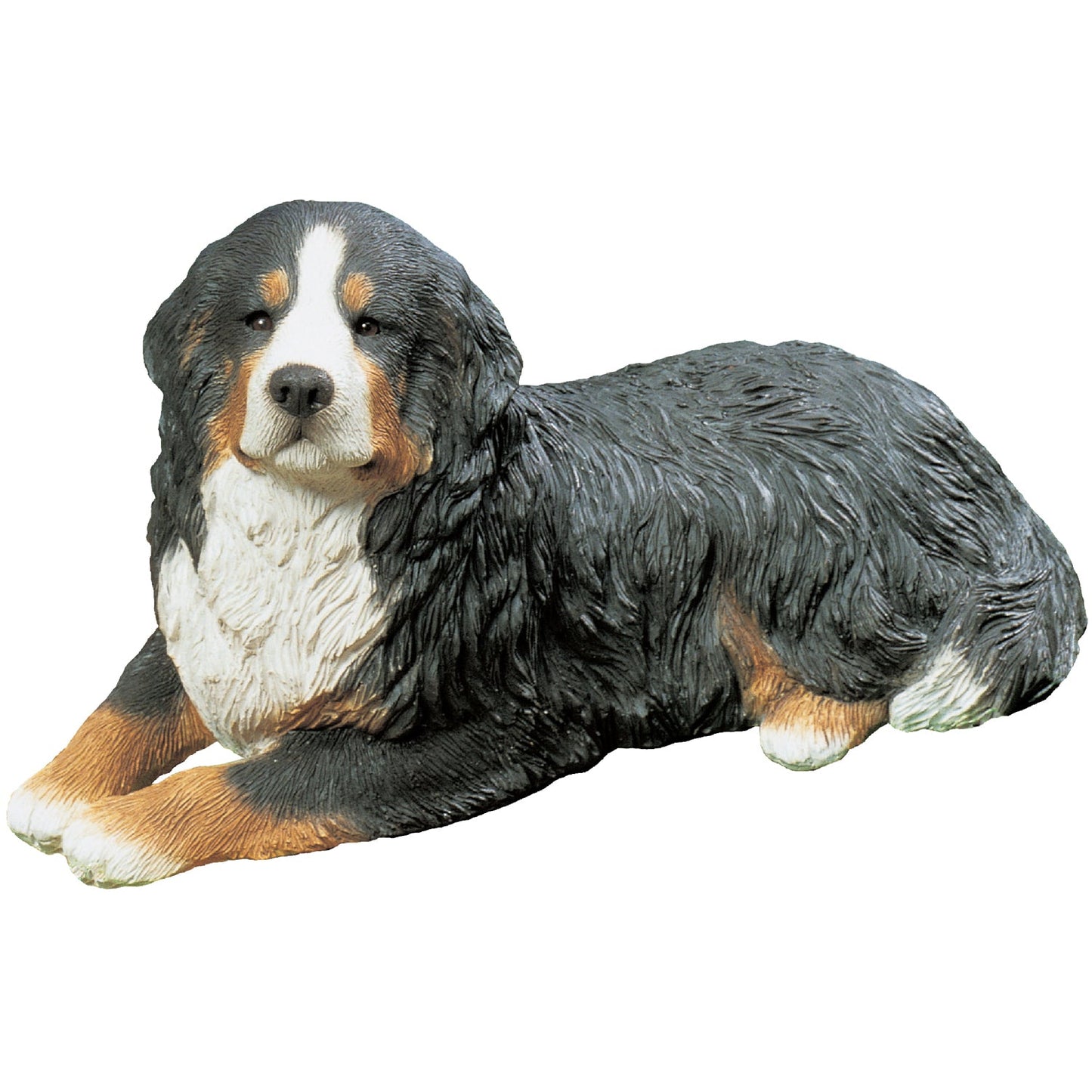 Sandicast "Mid Size" Lying Bernese Mountain Dog Sculpture by Present Paper