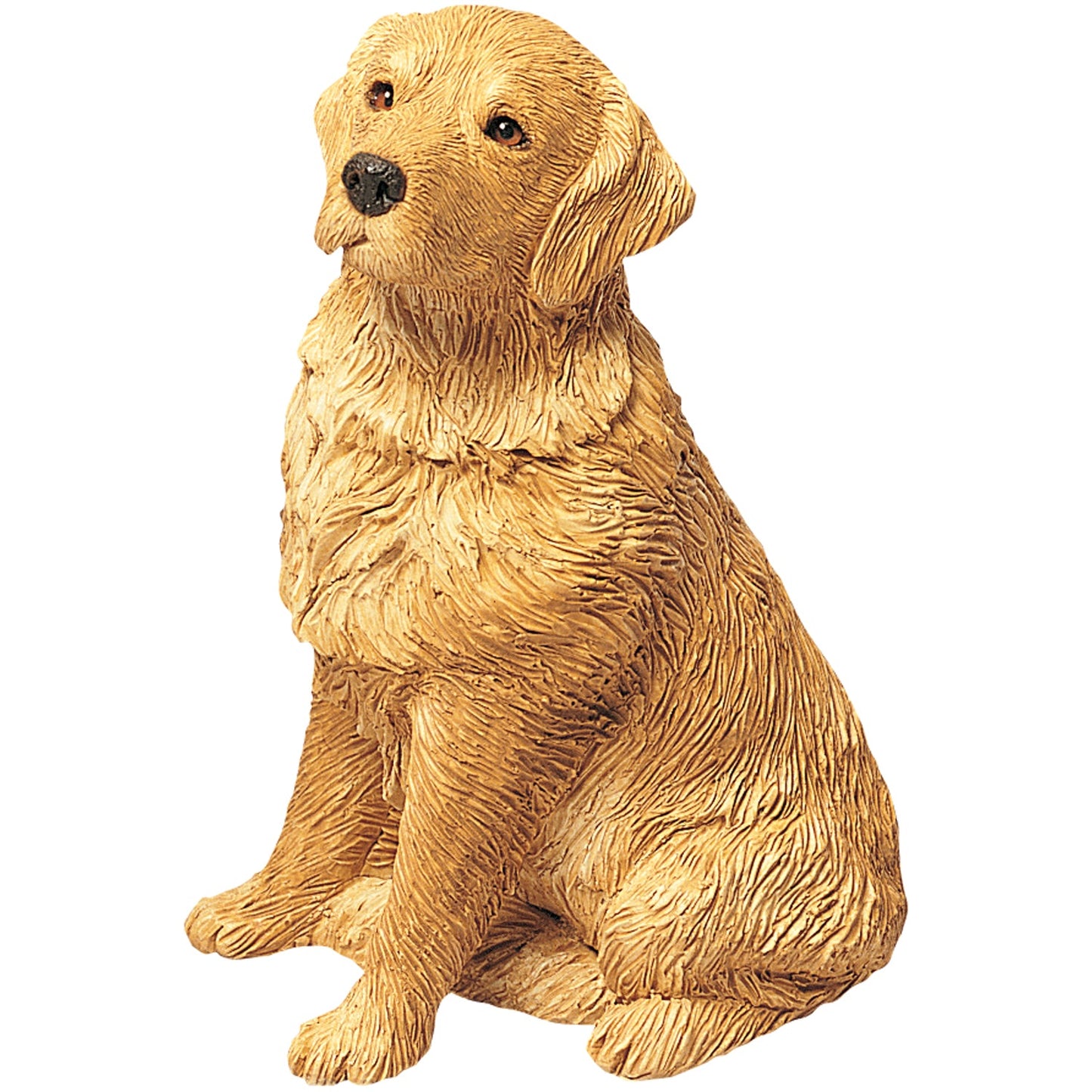 Sandicast "Mid Size" Sitting Golden Retriever Dog Sculpture by Present Paper