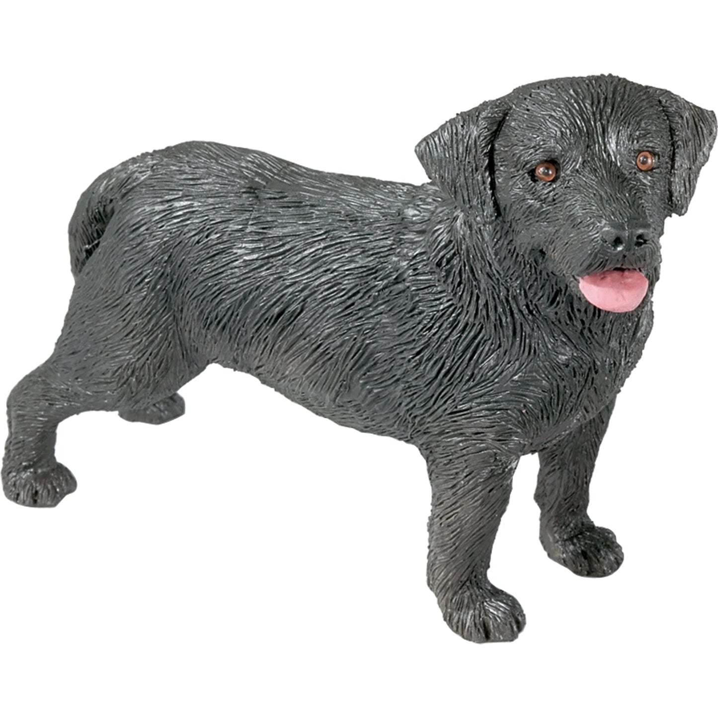 Sandicast "Mid Size" Standing Black Labrador Retriever Dog Sculpture by Present Paper