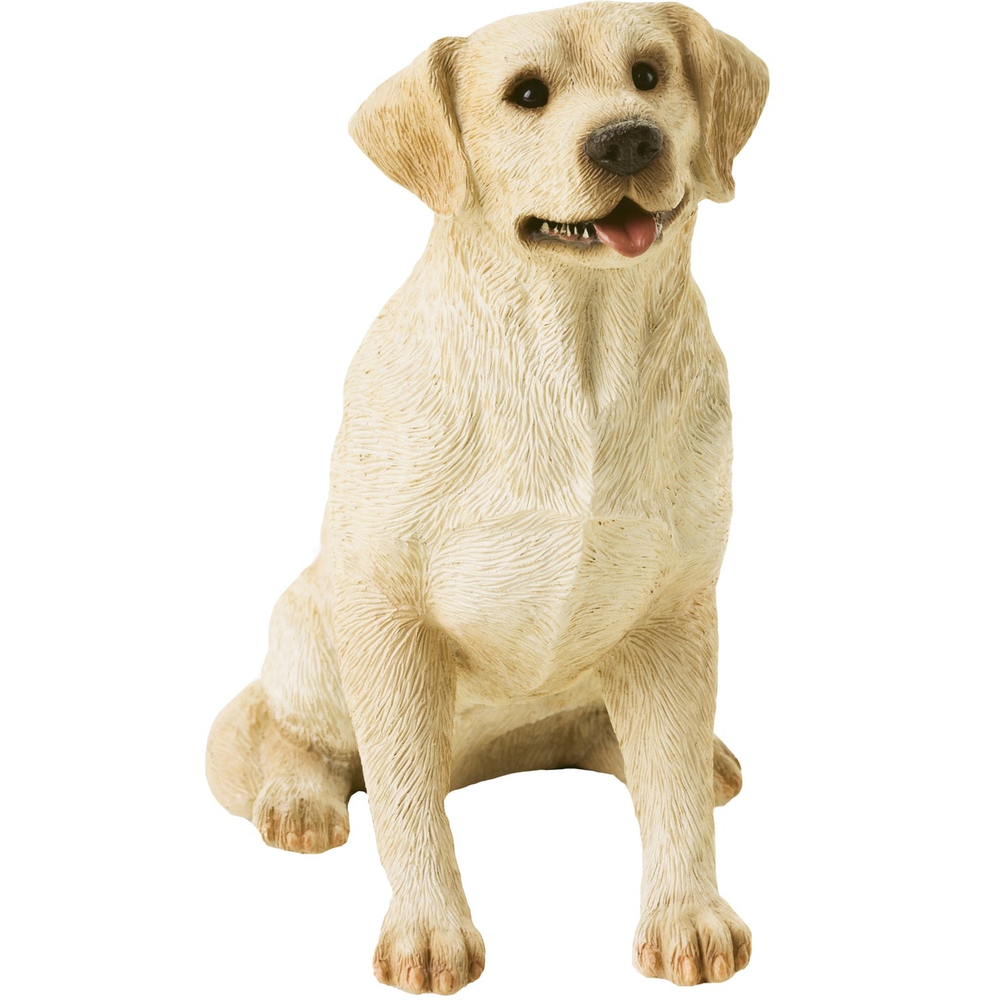 Sandicast "Mid Size" Sitting Yellow Labrador Retriever Dog Sculpture by Present Paper