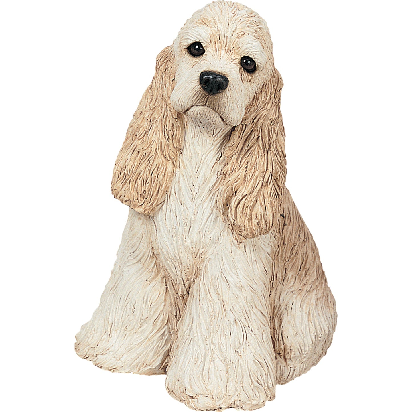 Sandicast "Mid Size" Sitting Buff Cocker Spaniel Dog Sculpture by Present Paper