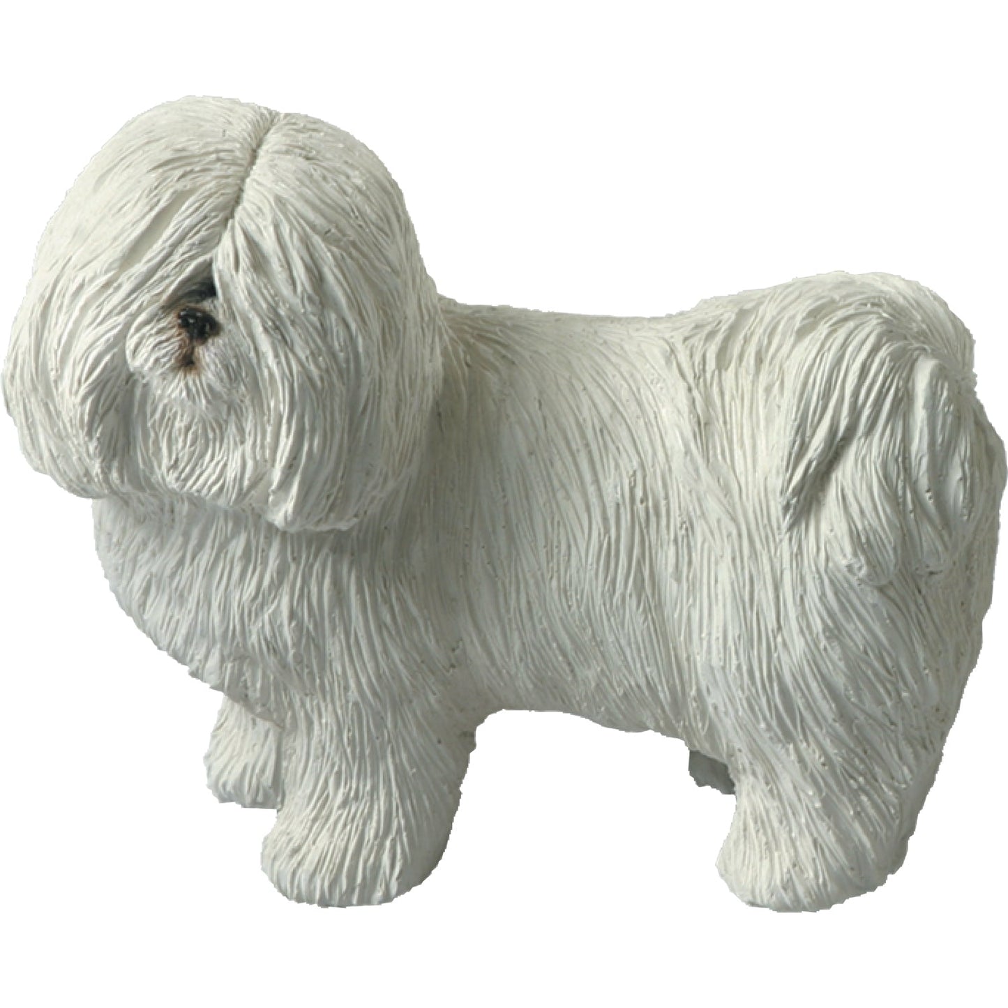 Sandicast "Mid Size" Standing Coton de Tulear Dog Sculpture by Present Paper