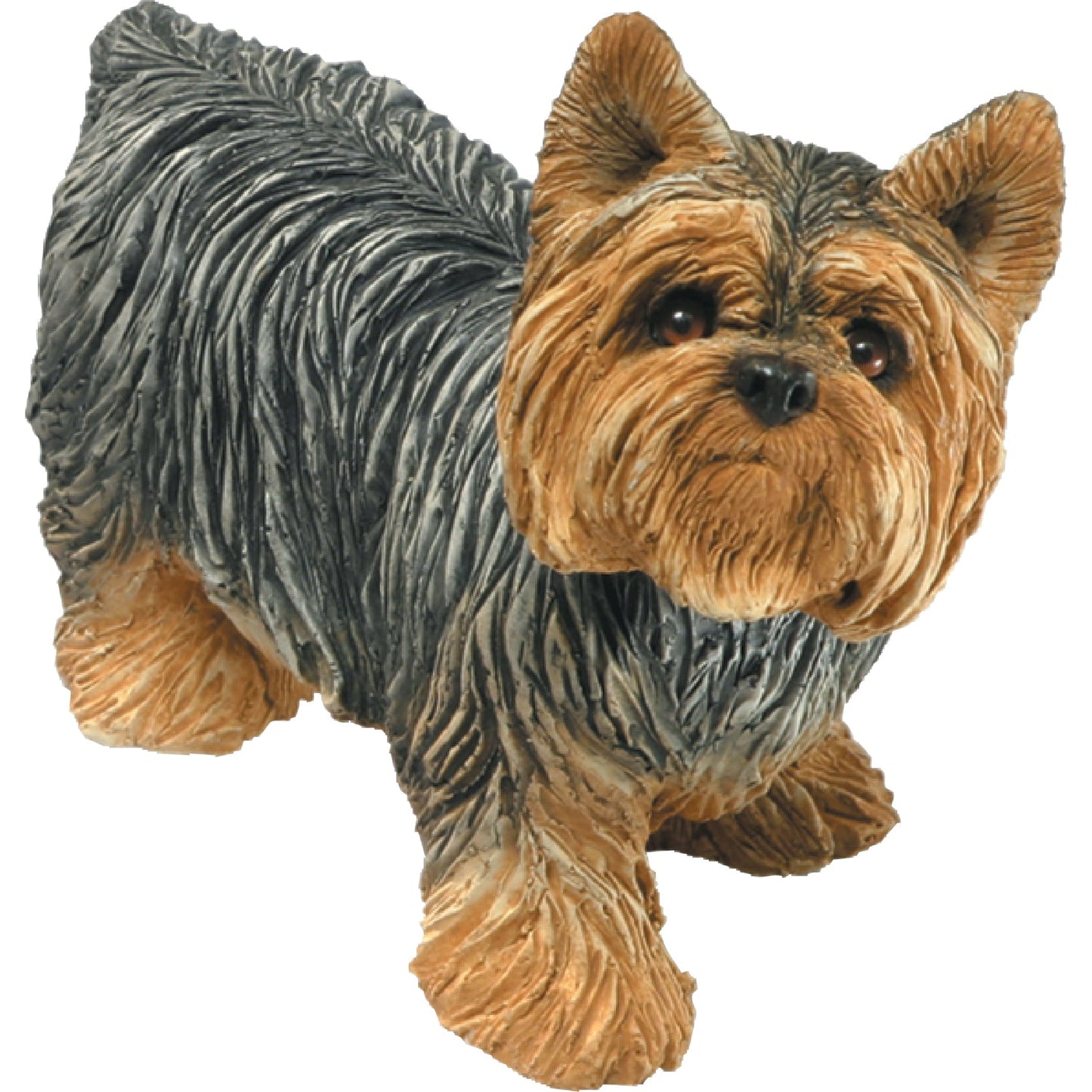 Sandicast "Mid Size" Standing Yorkshire Terrier Dog Sculpture by Present Paper