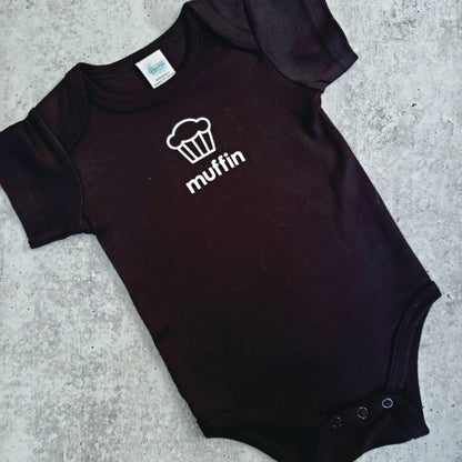 MUFFIN Short Sleeve Baby Bodysuit by Salt and Sparkle