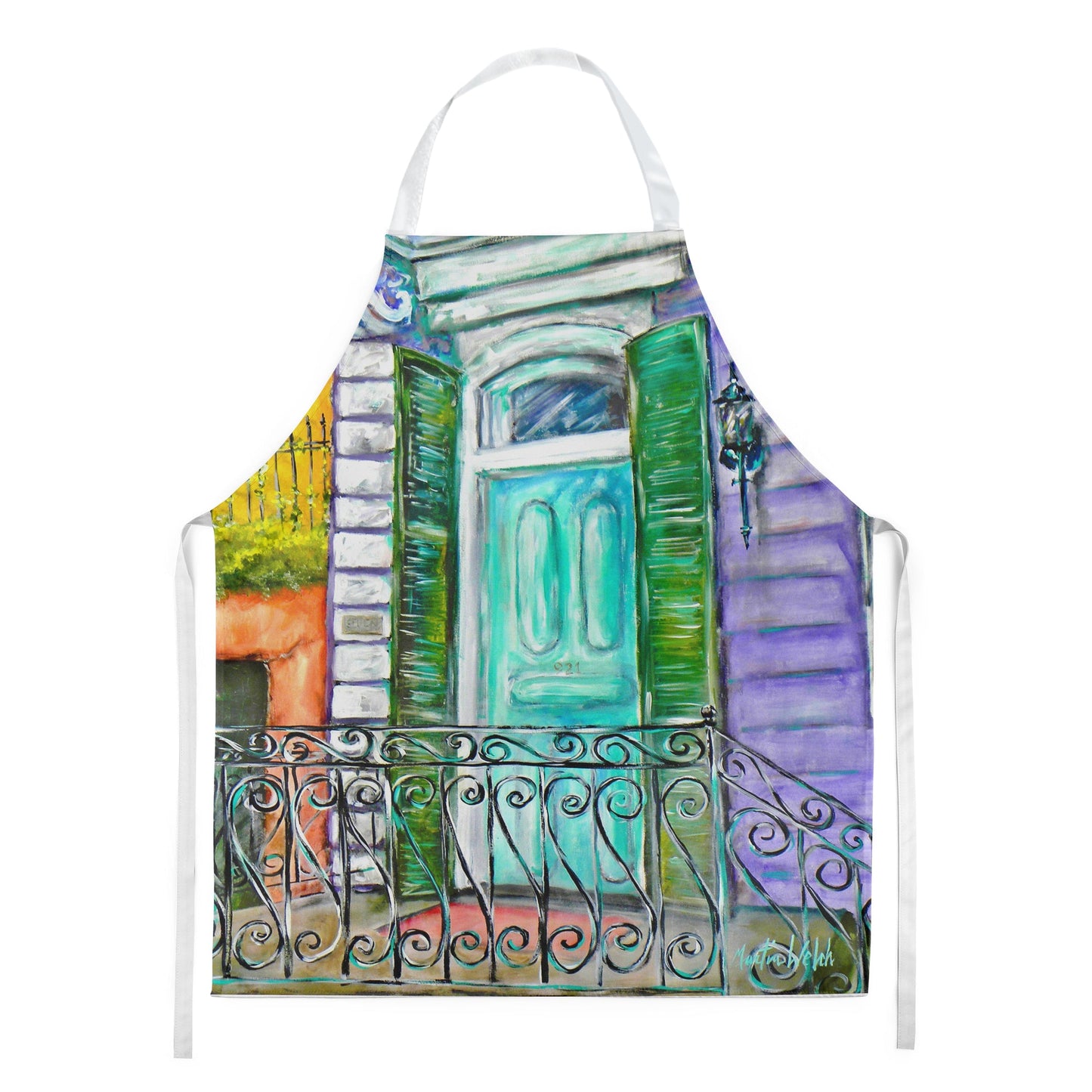 The House Next Door Apron MW1261APRON by Caroline's Treasures