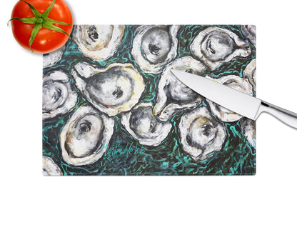 Oyster Lily Glass Cutting Board by Caroline's Treasures