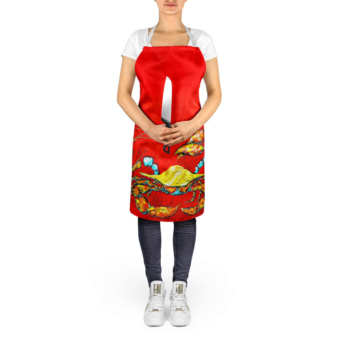 Seafood Sandwich Crab Shrimp Crawfish Apron by Caroline's Treasures