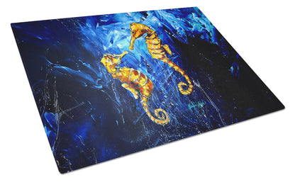 Seahorses Two To Tango Glass Cutting Board by Caroline's Treasures