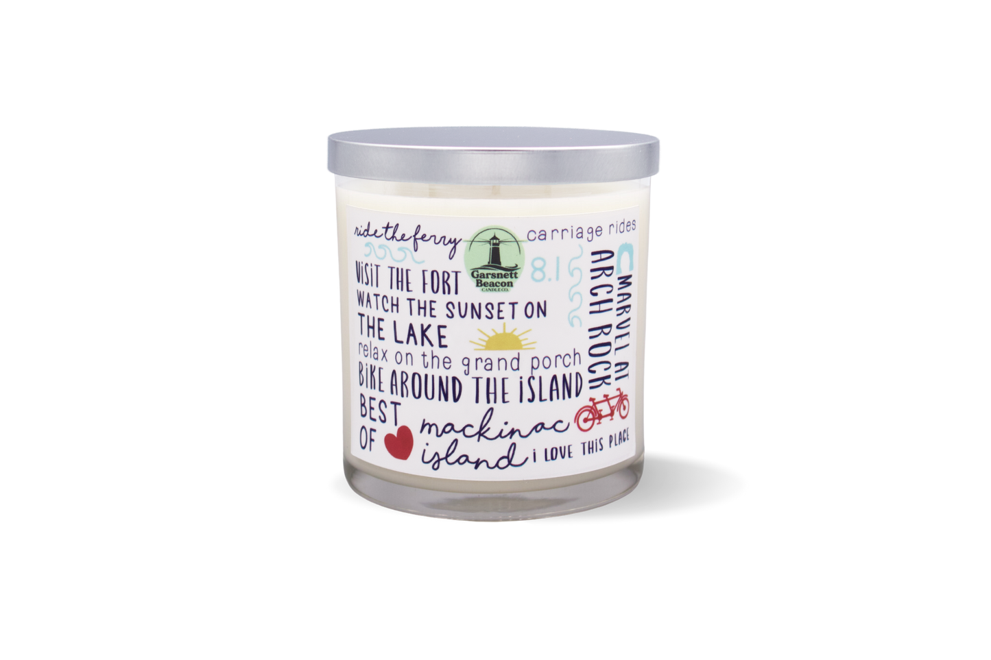 Mackinac Island Michigan - Things to Do Scented Candle by Garsnett Beacon Candle Co.