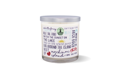 Mackinac Island Michigan - Things to Do Scented Candle by Garsnett Beacon Candle Co.