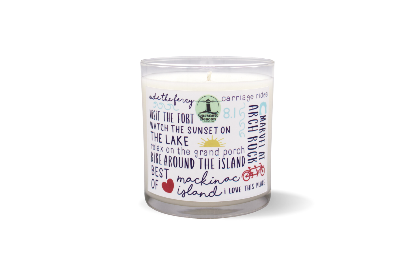 Mackinac Island Michigan - Things to Do Scented Candle by Garsnett Beacon Candle Co.