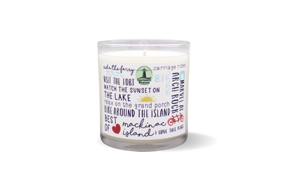 Mackinac Island Michigan - Things to Do Scented Candle by Garsnett Beacon Candle Co.