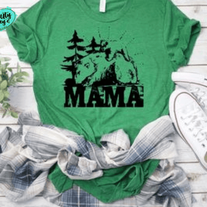 Mama Bear Mountain - Women's Unisex T-shirt by Crafty Casey's