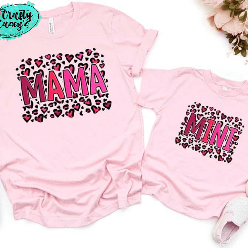 Mama & Mini Valentine's Day  Women's & Youth Unisex T-shirt by Crafty Casey's