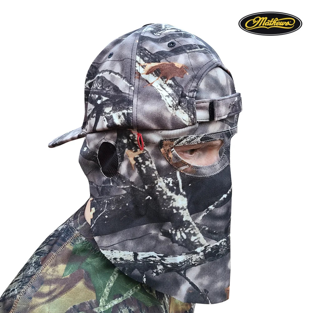 2-in-1 REAR Face Mask and Camo Hat (Fitted) by QuikCamo