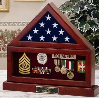 Flag Display Case , Flag Medal and Base by The Military Gift Store