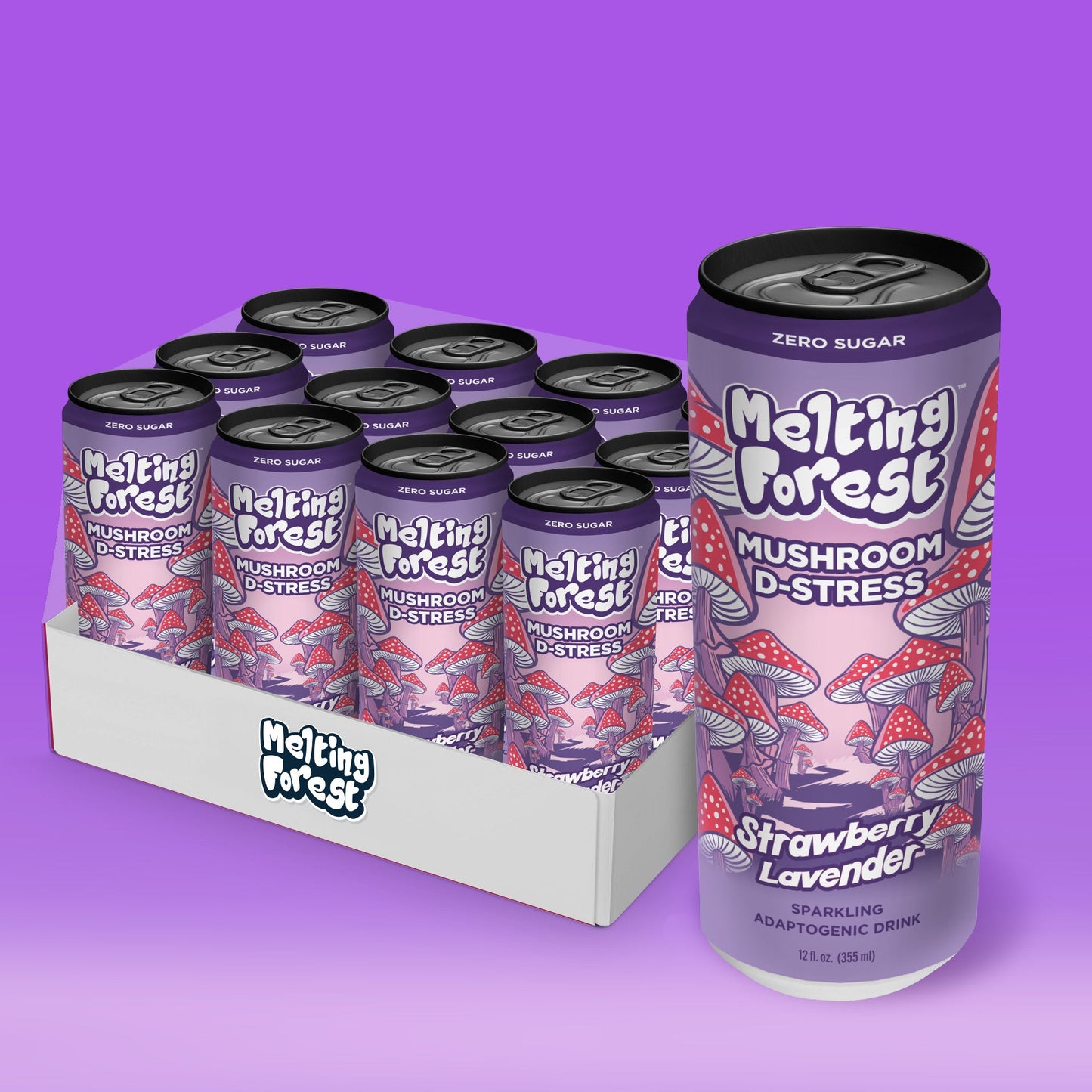 Mushroom D-Stress Drink 12 Pack by Melting Forest