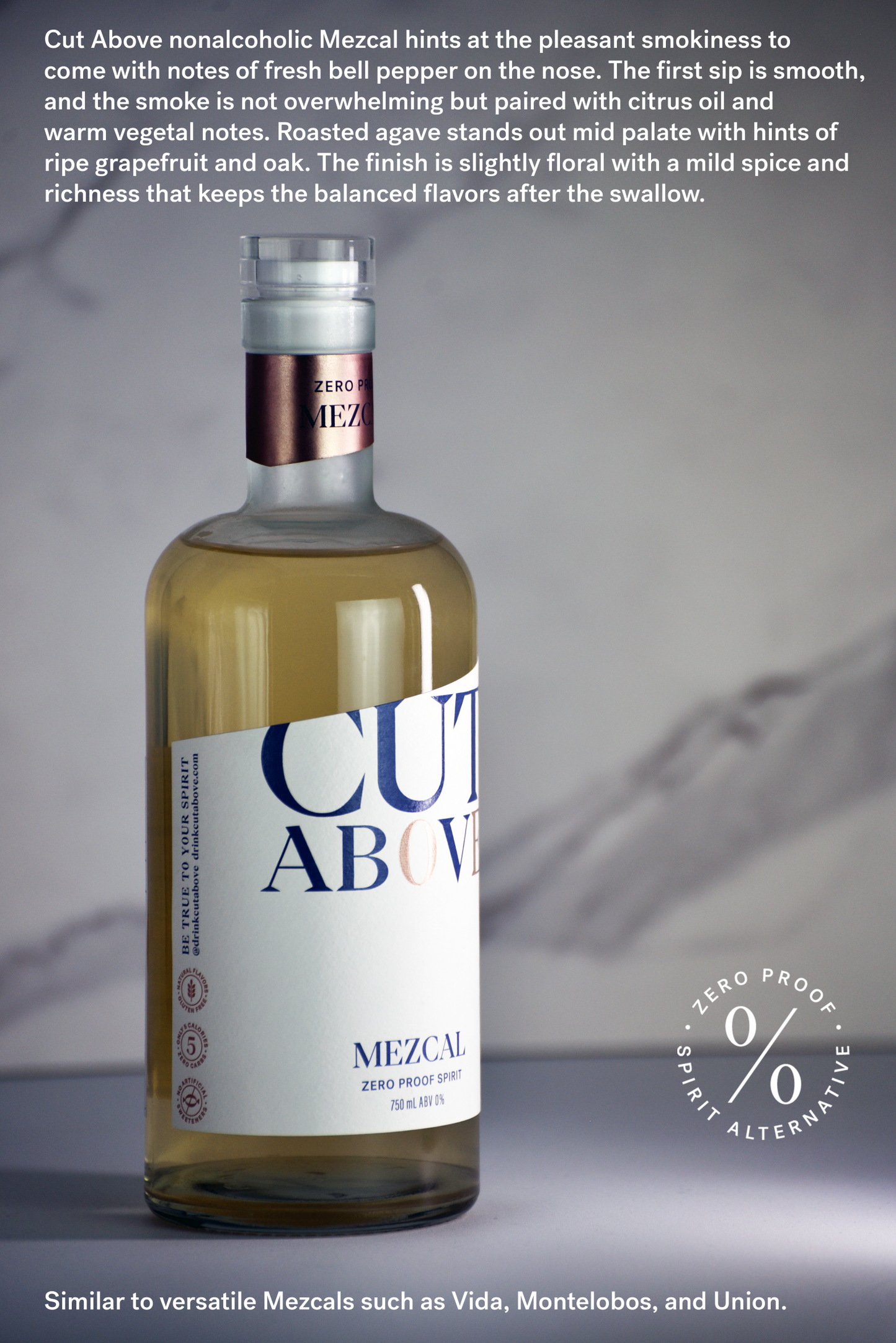 Zero Proof Mezcal by Cut Above Spirits