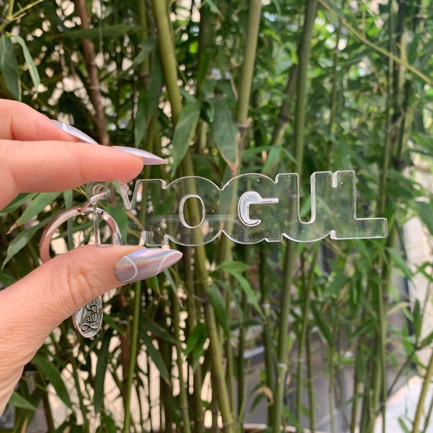 Mogul Acrylic Word Key Chain | Clear Word Shaped Keyholder by The Bullish Store