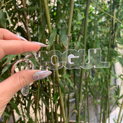 Mogul Acrylic Word Key Chain | Clear Word Shaped Keyholder by The Bullish Store