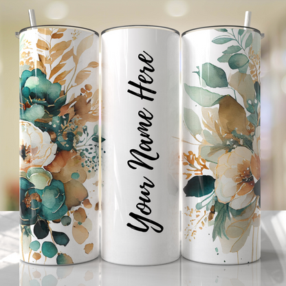 Mom, Grandma, Nanna, Emeral Green Roses Customize W/ Your Favorite Mama Tumbler by Crafty Casey's