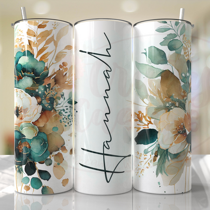 Mom, Grandma, Nanna, Emeral Green Roses Customize W/ Your Favorite Mama Tumbler by Crafty Casey's