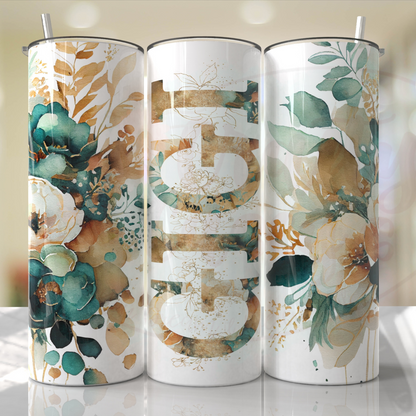 Mom, Grandma, Nanna, Emeral Green Roses Customize W/ Your Favorite Mama Tumbler by Crafty Casey's