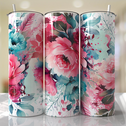 Mom, Grandma, Nanna, Pink Roses Customize With Your Favorite Mama Tumbler by Crafty Casey's