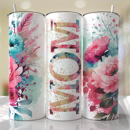 Mom, Grandma, Nanna, Pink Roses Customize With Your Favorite Mama Tumbler by Crafty Casey's