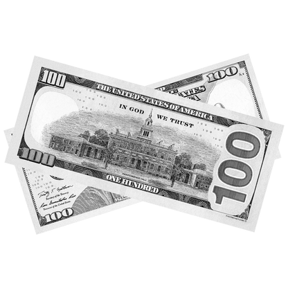 100x $100 New Series Monochrome Gray Bills by Prop Money Inc