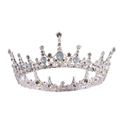 Moonlight Ice Queen Royalty Crown Tiara in Opal and Champagne Gold or Silver (2 Options) by The Bullish Store