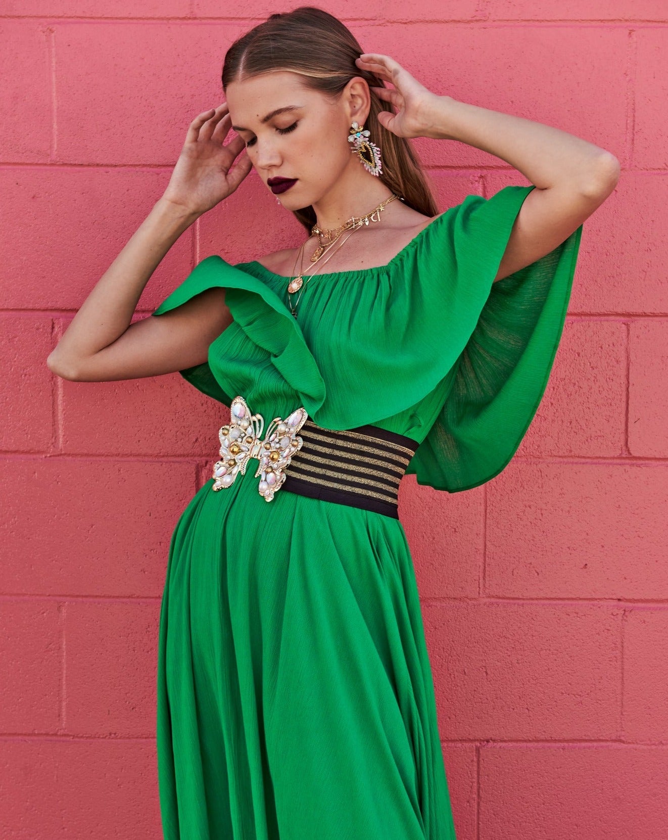 Morning Glory Maxi Dress - Emerald by Meghan Fabulous