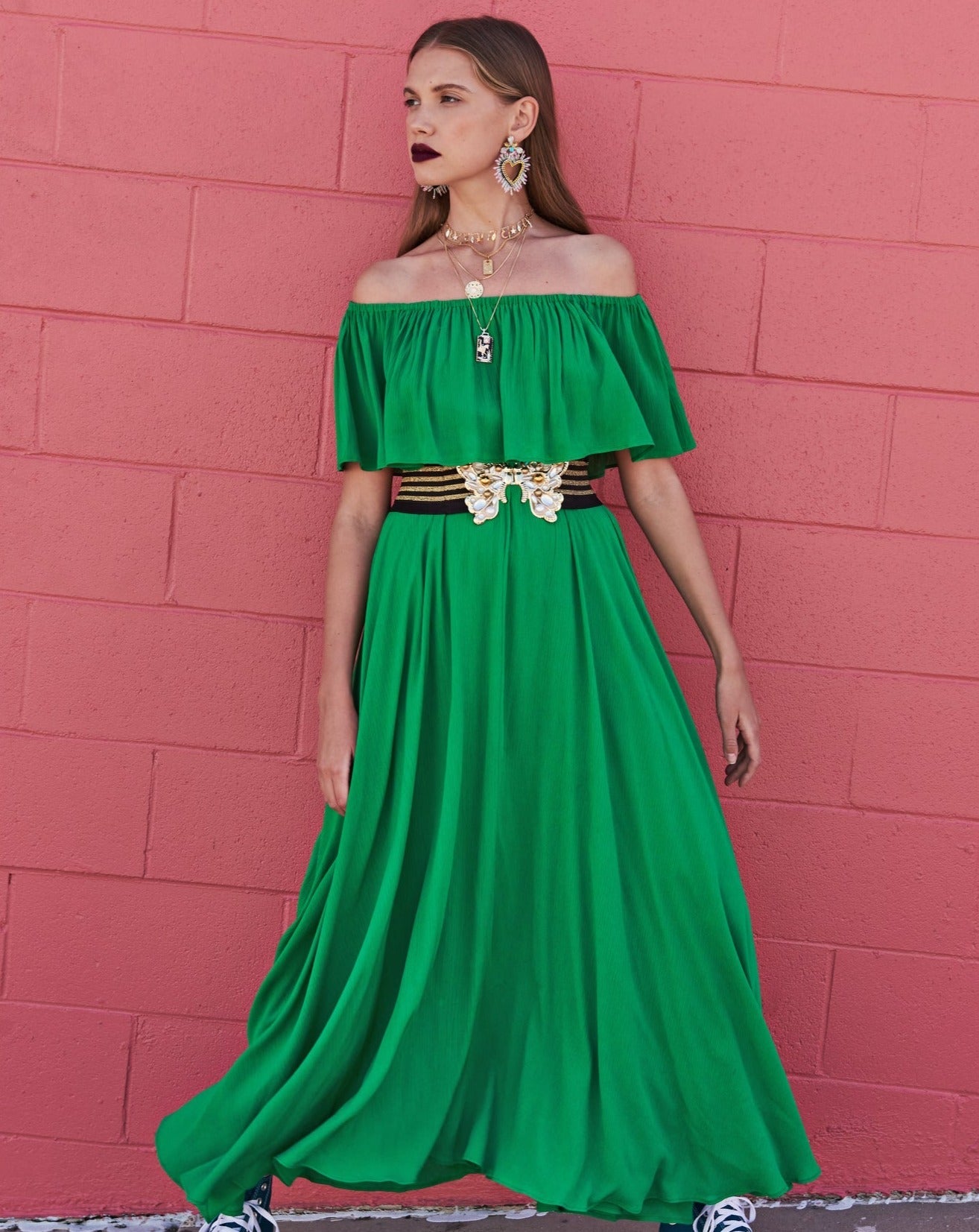 Morning Glory Maxi Dress - Emerald by Meghan Fabulous